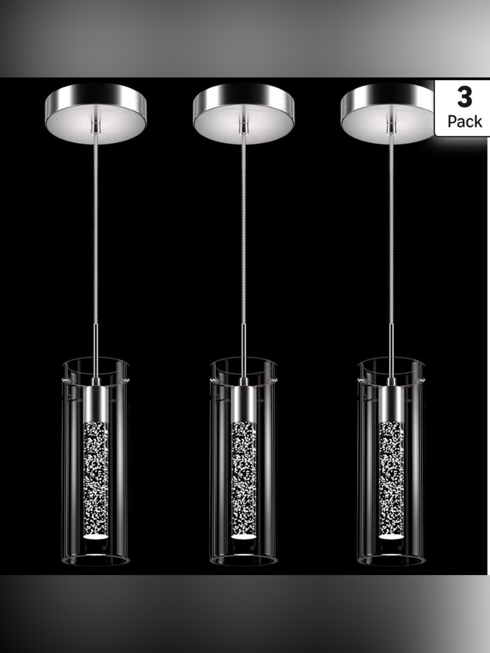 Pendant Ceiling Light Fixture 3 Pack
